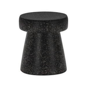 Taburet decorativ negru din piatra 40 cm Austin Thai Natura