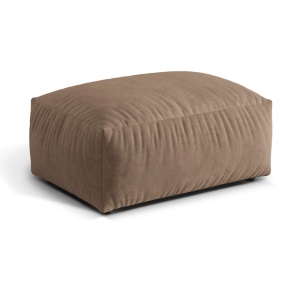 Taburet dreptunghiular bej inchis din catifea 65x95 cm Martina Vogue Micadoni