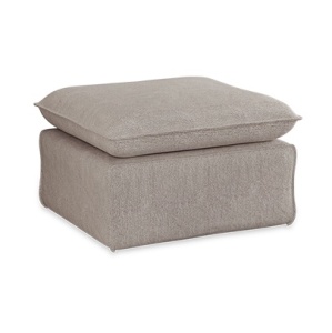 Taburet dreptunghiular gri deschis din textil 65x72 cm Nomad Sneak HKliving