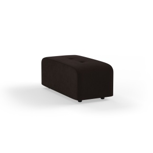 Taburet dreptunghiular maro espresso din catifea 47x93 cm Vint HKliving