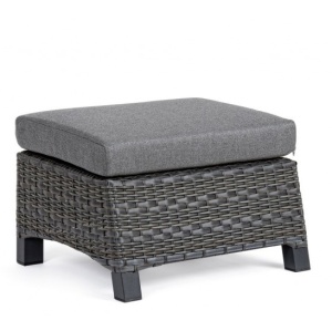 Taburet exterior pentru picioare dreptunghiular gri din metal Britton Bizzotto