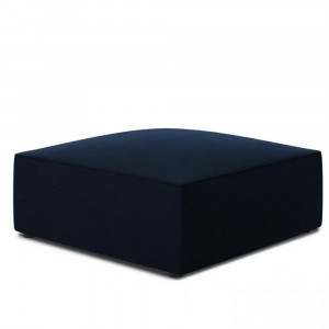 Taburet patrat albastru royal din catifea 93x93 cm Ruby Micadoni