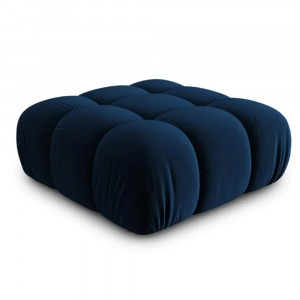 Taburet patrat albastru royal din catifea 94x94 cm Bellis Micadoni