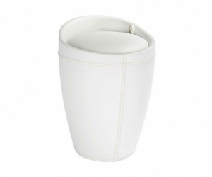Taburet pentru baie rotund din plastic alb 36 cm Candy Style Wenko