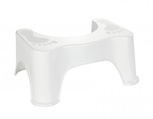 Taburet pentru picioare alb din plastic Secura Toilet Wenko