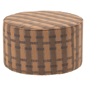 Taburet rotund maro/roz din textil 60 cm Sarli Woood