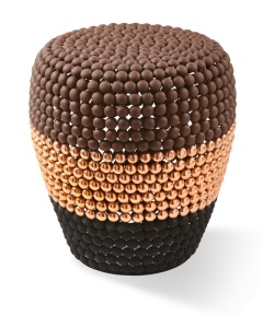 Taburet rotund multicolor din metal 40 cm Dot Dark Pols Potten