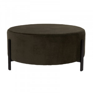 Taburet rotund verde din poliester si placaj 80 cm Easton LifeStyle Home Collection