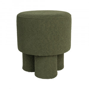 Taburet rotund verde din textil 40 cm Marcos Quiet Object