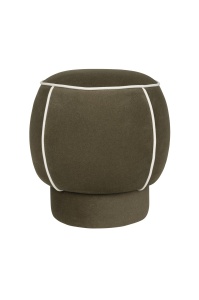 Taburet rotund verde din textil 45 cm Marina Quiet Object