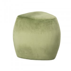 Taburet triunghiular verde din MDF si poliester 47x47 cm Hachi Lifestyle Home Collection