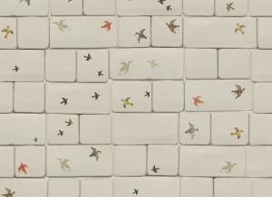 Tapet multicolor din hartie Flight of Tiles Rebel Walls