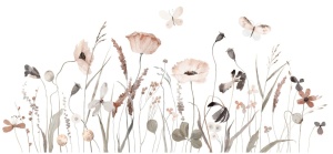 Tapet roz pastel din hartie Delicate Meadow Rebel Walls