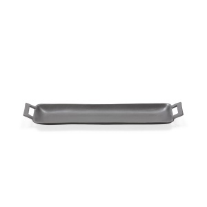 Tava decorativa gri din metal 16x60 cm Jost Thai Natura