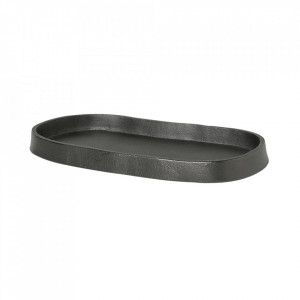 Tava ovala neagra din metal 9x19 cm Yama Ferm Living