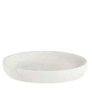 Tava pentru accesorii baie alba din marmura 13 cm Misty Madam Stoltz