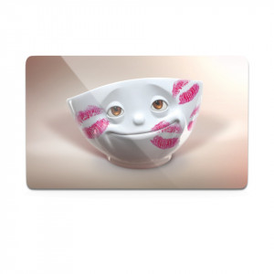 Tocator dreptunghiular multicolor din lemn 14x23 cm Kisses Tassen