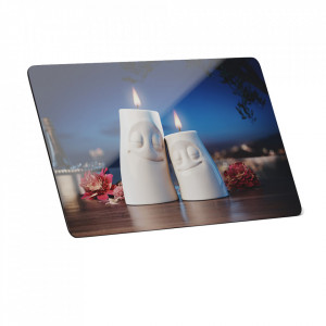 Tocator dreptunghiular multicolor din lemn 14x23 cm Oath of Love Tassen