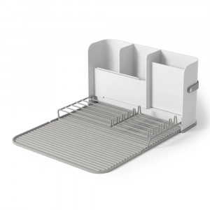 Uscator pentru vase alb/gri din plastic 33x38 cm Sling Umbra