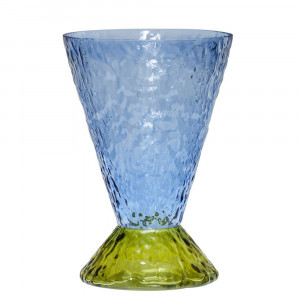 Vaza albastra/verde din sticla 29 cm Abyss Hubsch
