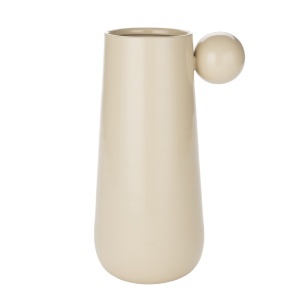 Vaza decorativa bej din metal 30 cm Dot Dutchbone