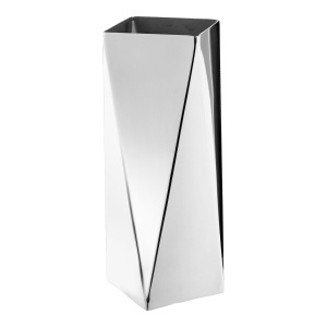 Vaza decorativa din metal argintie 23 cm Steel House Nordic