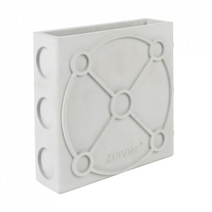 Vaza decorativa gri din ciment 20 cm Graphic Zuiver