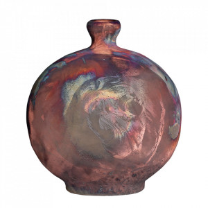 Vaza decorativa multicolora din ceramica 24 cm Raku Ode Versmissen
