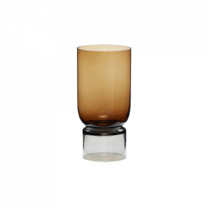 Vaza maro/gri din sticla 32 cm Stand Hubsch