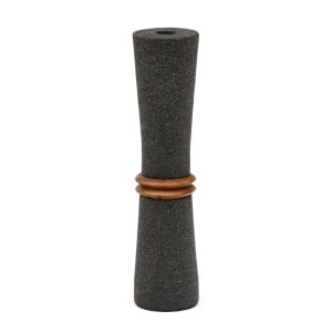 Vaza neagra din piatra 30 cm Naro Rings Kave Home