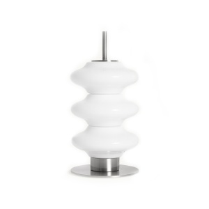 Veioza alba/argintie din sticla 44 cm Tiare Vical Home
