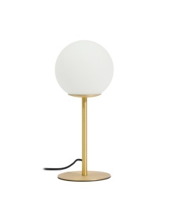 Veioza alba/aurie din metal 35 cm Brisia Kave Home