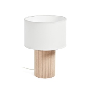 Veioza alba/bej din metal 29 cm Bianella Kave Home