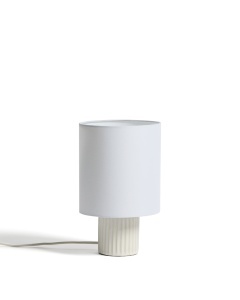 Veioza alba din ceramica 28 cm Eshe Kave Home