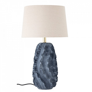 Veioza albastra din in si teracota 67 cm Natika Creative Collection