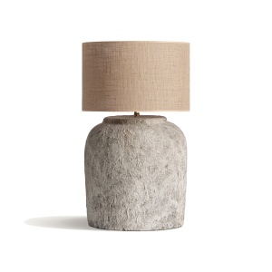 Veioza crem din ceramica 75 cm Hoscheid Vical Home