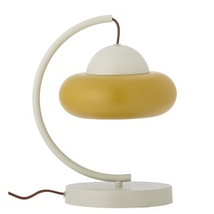 Veioza galbena/gri din metal 34 cm Bubble Bloomingville