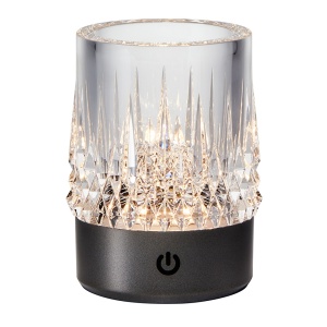 Veioza neagra din plastic 11 cm Crystal Zuma Line