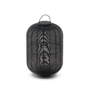 Veioza portabila neagra din metal 55 cm Saranella Kave Home