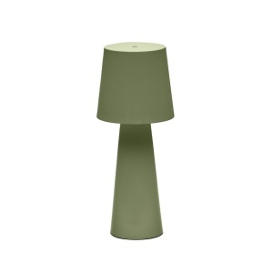 Veioza portabila verde din metal cu USB 40 cm Arenys Kave Home