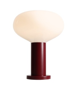 Veioza rosu rubin din metal 33 cm Flo Aldex