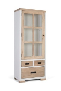 Vitrina alba/maro din lemn 180 cm Star Giner y Colomer