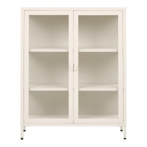 Vitrina din metal alb antic 101 cm Brisbane House Nordic