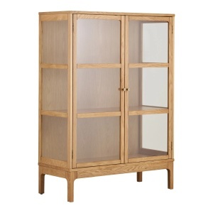 Vitrina maro din lemn 126 cm Zamora House Nordic