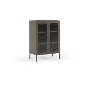 Vitrina maro mocha din metal 100 cm Layna The Home Collection