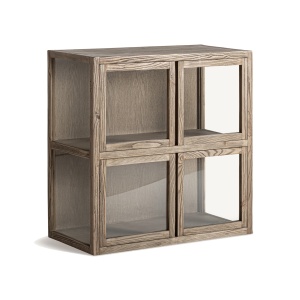 Vitrina modulara maro din lemn 85 cm Masein Vical Home