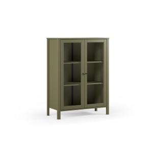 Vitrina verde din lemn 120 cm Alessandra Quiet Object