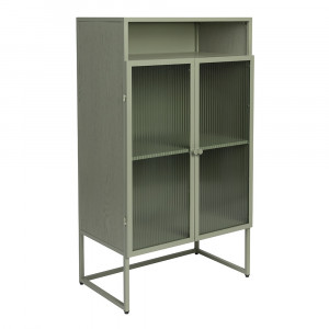 Vitrina verde din metal 105 cm Herbe Quiet Object