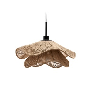 Abajur maro din fibre naturale Pontos Wave Kave Home