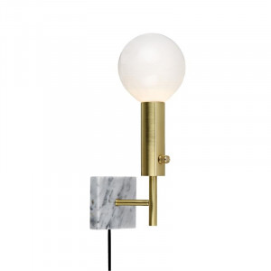 Aplica alba/maro alama din marmura si metal Marble Markslojd